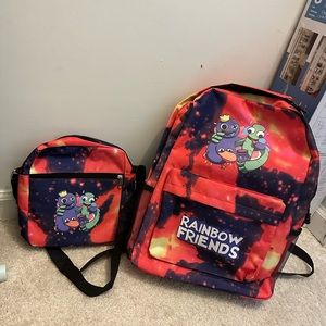 Rainbow friends bag and lunch bag